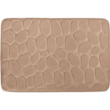 TAPIS DE BAIN GALET MOUSSE CAPPUCCINO 40X60 CM