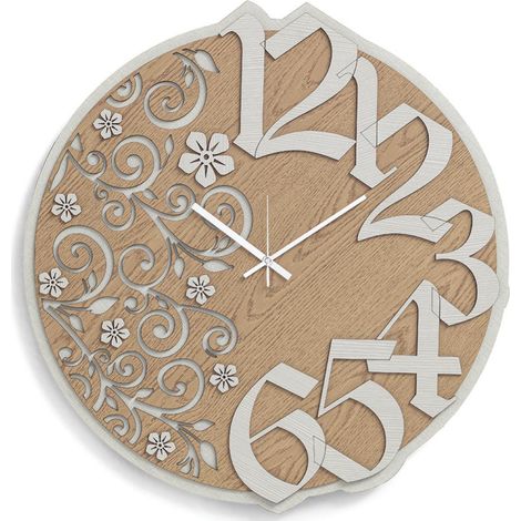 Orologio rotondo da parete NATURE2 in legno laminato D30cm TTE