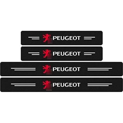 4 seuils de porte en fibre de carbone pour Peugeot 107, 108, 206, 207, 308, 508 et 3008