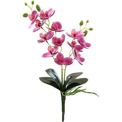 Fleur artificielle simulant une orchidée colorée en plastique, sans arrosage, pour la décoration intérieure.violet (1/5)