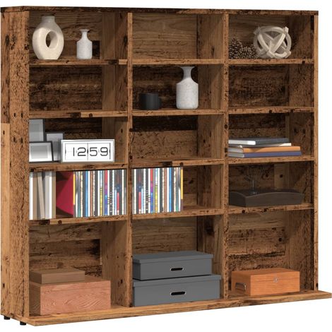 CD-Regal Altholz-Optik 100x23x89,5 cm Holzwerkstoff