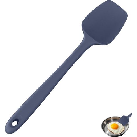 Großer Silikon Löffelspatel 36cm, hitzebeständig bis 315°C, Nachtblau