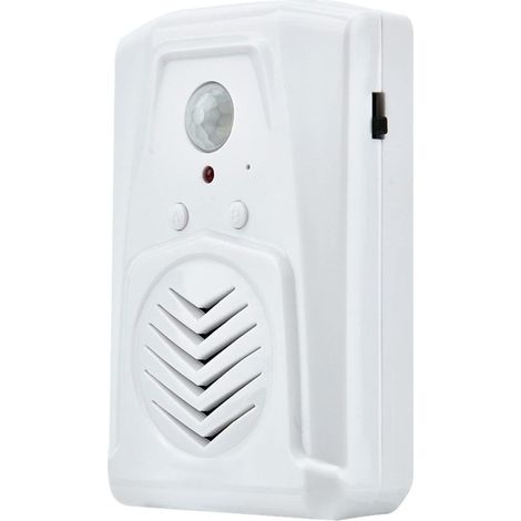 Capteur de Mouvement Alarme/Sonnette/Alerte, Carillon D’entrée de Bienvenue pour Magasin alimenté par Batterie/USB Lecteur de son MP3 Visiteur à Induction Infrarouge. (1/4)