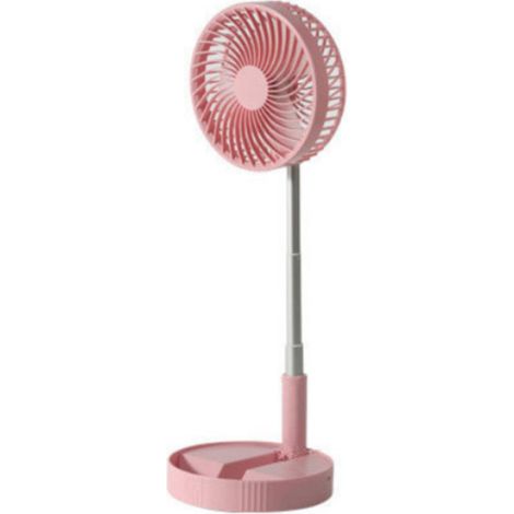 Irovami Ventilateur oscillant portable – 180°, 4 vitesses, pied 86 cm, 7200 mAh, rose (1/5)