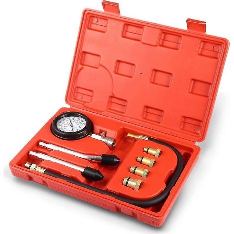 Kit de diagnostic de pression de cylindre moteur 8 pièces - Testeur de compression professionnel pour pompes essence et diesel (1/5)
