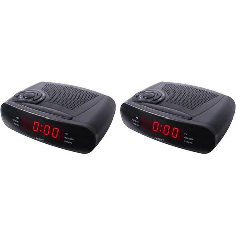 Radio-réveil 2X VST avec canaux AM et FM, réveil LED avec fonction snooze, accessoires pour système audio. (1/5)