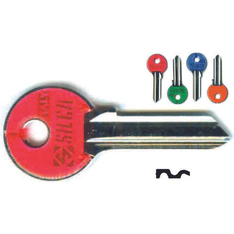 Chiavi per cilindri cisa 5 spine grandi cs206asl - cs206asl dx slim fluo colori assortiti