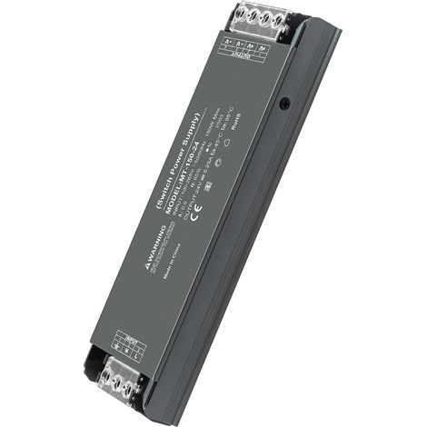 Transformateur LED 24V 150W 6.25A, Alimentation Transformateur 220V vers 24V Compacte et Robuste pour Lampes et Bandes LED (1/5)
