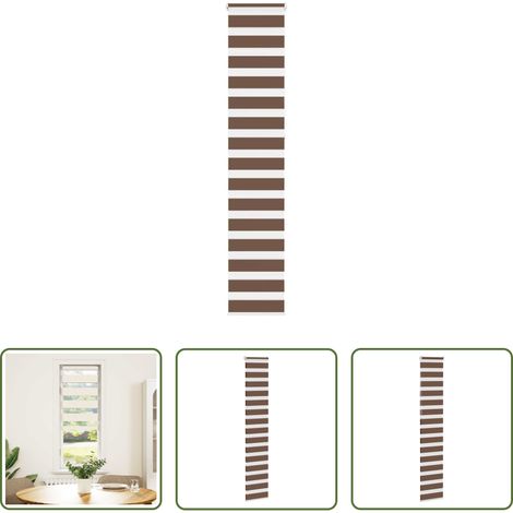 vidaXL Sonnenschutz - Doppelrollo Braun 50x230 cm Stoffbreite 45,9 cm Polyester (1/5)