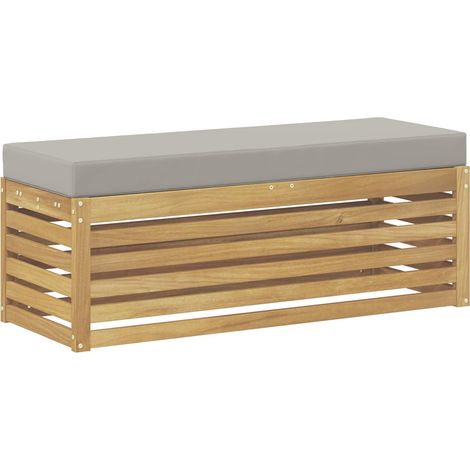Maison Exclusive - Panca da esterno con cuscino Bianco 115 x 43 x 45 cm
