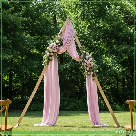 Arche de mariage - FAFEICY - 42019396 - Marron clair - 202 x 95 x 254 cm - Pin massif (1/5)