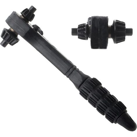 Clé à cliquet 2 en 1 pour mandrin de perceuse, adaptateur à changement rapide bidirectionnel, pince, outil de remplacement universel pour clé à cliquet à double tête pour mandrin de perceuse (1/5)