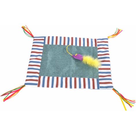 Jouet pour Chat "Tapis de Jeu" 45cm Bleu (1/2)