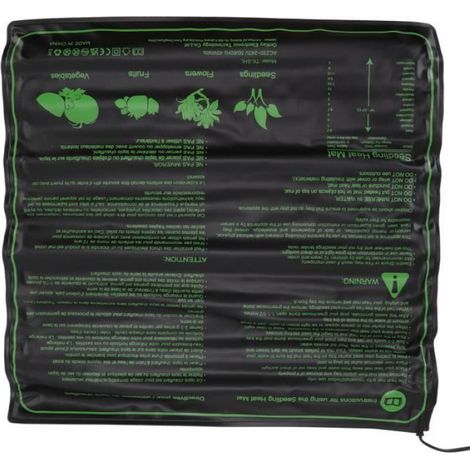 Tapis Chauffant - 50x50 6 cm - 6 Niveaux De Température - Germination De Semis - 1 Pièce (1/4)
