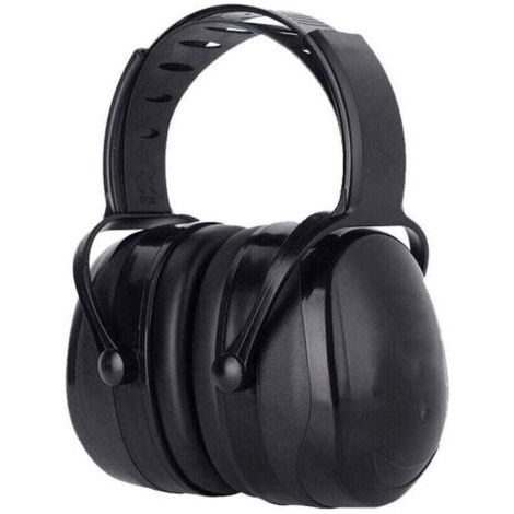 Casque antibruit confortable et réglable pour adultes avec atténuation SNR de 38 dB pour les environnements bruyants ou stressants - Noir