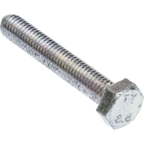 Vis à tête hexagonale, Acier Galvanisé et passivé, M8 x 50mm ( Prix pour Sachet de 50 )