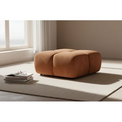 Polsterhocker Sitzhocker Hocker VEGA in Stoff Egon Rostbraun