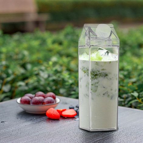 Bouteille d'Eau Style Brique de Lait,2 Pièces Boîte Carrée (1/5)