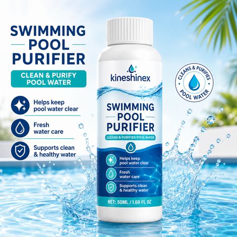 Der KineShineX Poolwasserreiniger klärt das Wasser, entfernt Trübstoffe und Gerüche und ist eine Lösung zur Poolwasserreinigung.