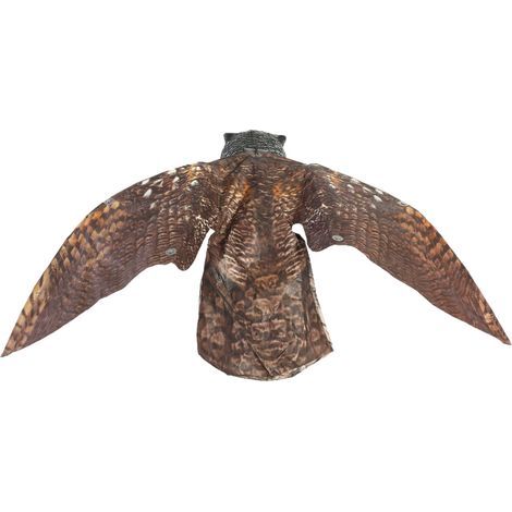 Hibou Épouvantail avec Ailes Mobiles pour Effrayer les Oiseaux et Nuisibles au Jardin (1/5)