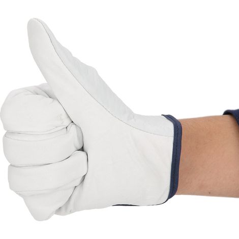 Gants de soudage TIG en peau de mouton grainée ultra-douce et résistante au feu (1/5)