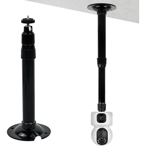 Support Montage Extensible Caméra Sécurité CCTV, Support Camera d'angle Surveillance Exterieur, Télescopique Réglable de 20 à 40cm, Montage Mural et Montage au Plafond, pour Cameras VidéOsurveillance (1/5)