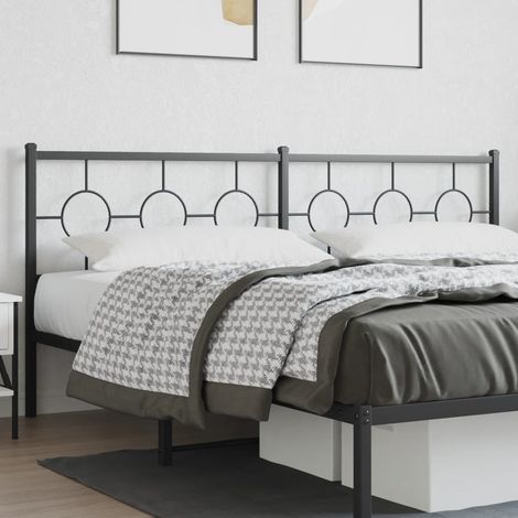 Tête de lit métal noir 193cm (1/5)