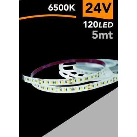 Strip 5 Mt 24v 120 Led Smd Luce 3000k 6500k 2835-24v-5mm