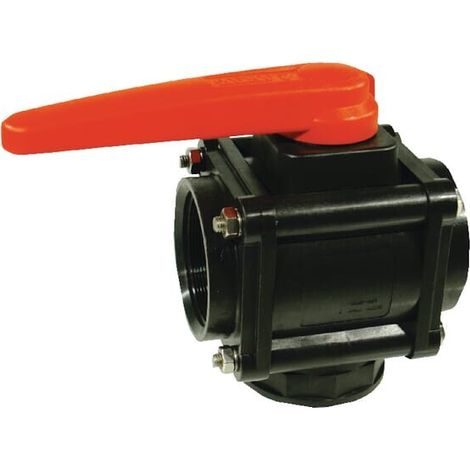 3-Wege-Kugelhahn 2" Außengewinde UHMW-Kugel ARAG 453426E77