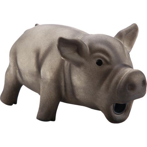 Niedliches, knurrendes Schweinchen aus Latex – Kauspielzeug für Hunde und Welpen (Schwarz) (1/5)