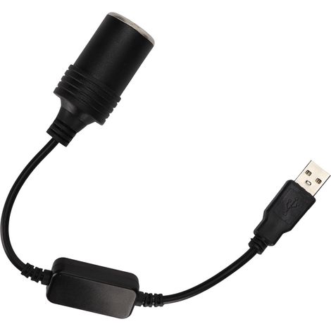 Adaptateur USB 5V vers 12V pour prise allume-cigare (femelle) pour enregistreur de données automobile