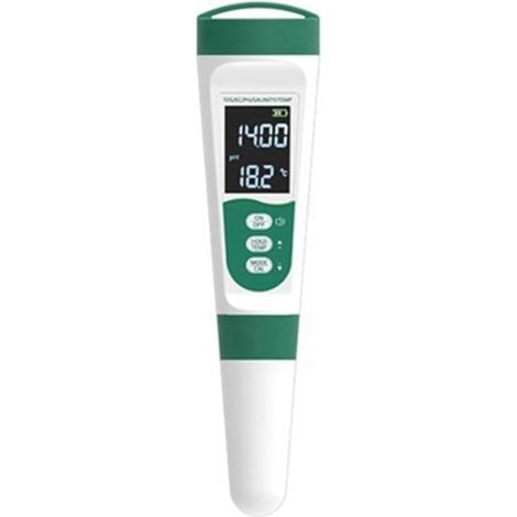 5-in-1-Wasserqualitätsteststift, Sprachmodell, EC-Säure-PH-Messgerät, TDS-Salzgehaltsmessgerät, PH-Pulverfreier Wasserqualitätstester