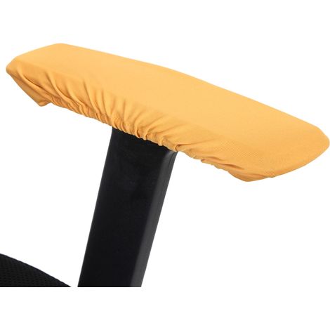 paire de housses d'accoudoirs amovibles et élastiques pour fauteuil de bureau, couleur or. (1/5)