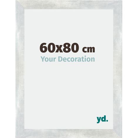 Cadre Puzzle 60x80 cm - cm - Argent Brillant Vintage - MDF - Mura. (1/5)