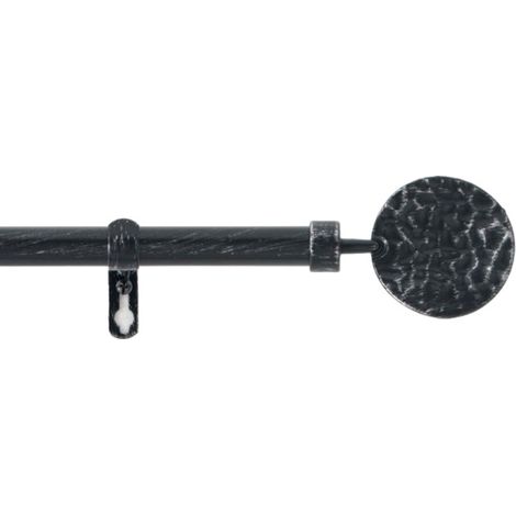 Kit Tringle Déco Extensible "Bullette" 120-210cm Noir (1/4)