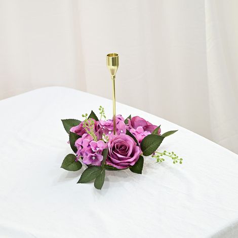 Guirlande De Roses Artificielles - 20 Cm - Décoration De Noël Fenêtre Table Mariage Bougie - 1 Pièce (1/5)