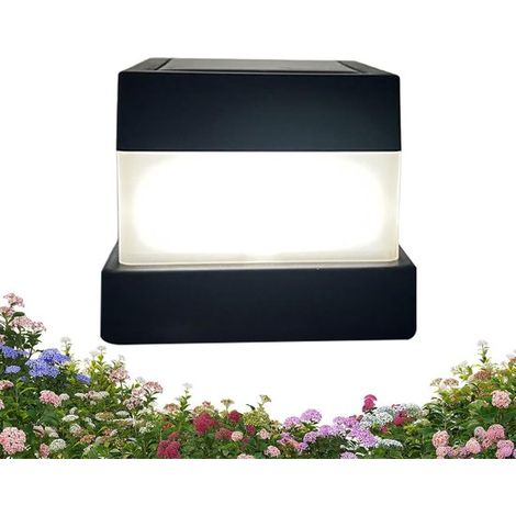 Farola de exterior con poste - Bicolor - Impermeable - Energía solar (1/5)