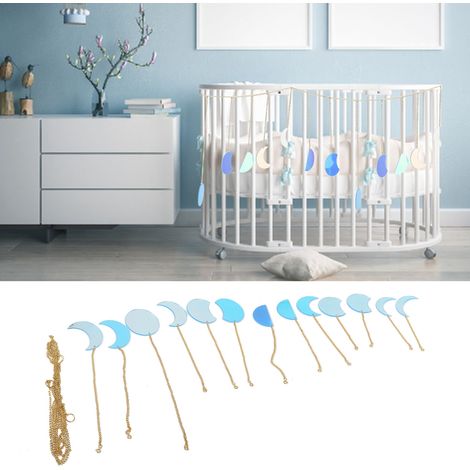 Wanddekoration mit Mondphasengirlande, 13 Zubehörteile aus PE und Aluminium, umweltfreundliche Dekoration für Schlafzimmer, Büro und Kinderzimmer (1/5)