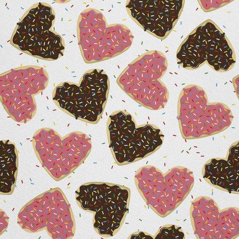 Tela decorativa para exteriores Oxford con motivo de corazones de pan de jengibre. (1/5)