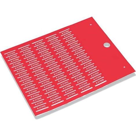 Repères de câbles à Carte MG-TPMF 4x20mm rouge