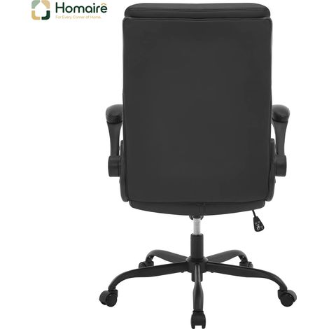 Schwarzer Bürostuhl aus Metall und Kunststoff und PU 50 x 50 x 113 cm HOMAIRE (1/5)