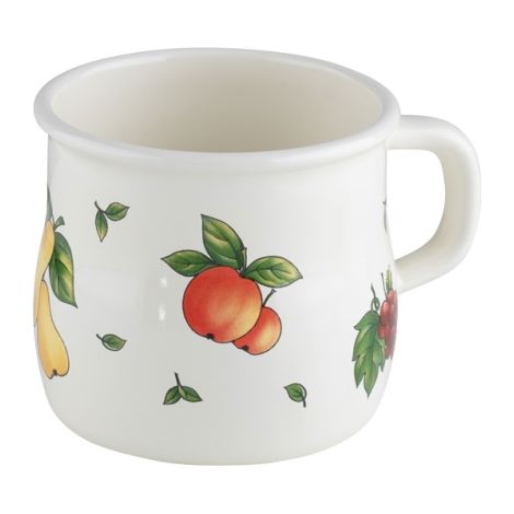 Riess olla con borde ondulado taza Ø8cm 3/8 litros esmalte Country Fruit Garden