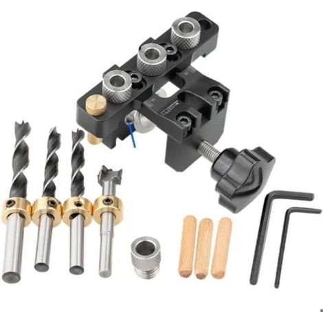 Perceuse 3 en 1 - KZQ - Guide de perçage ajustable - Outils de bricolage - Haute qualité - Précision améliorée (1/4)