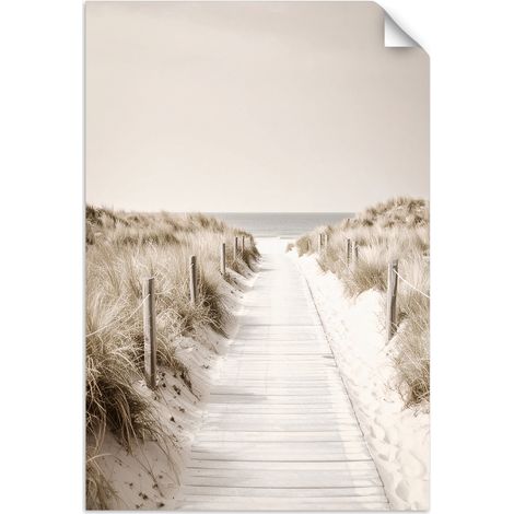 Selbstklebendes Poster – Wandsticker Weg zum Strand Landschaft Natur 30x45 cm