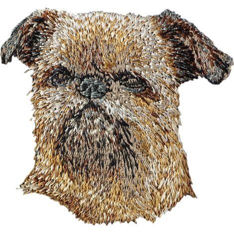 Griffone di Bruxelles, Griffon Bruxellois - toppa a forma di cane, toppa ricamata, decorazione unica per zaino di Art-Dog (1/3)