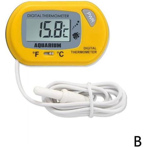 Thermometre Digital Aquarium - Affichage LCD - Sonde Submersible - Plage -50 À +70 °C - Précision ±1 °C - Pour Aquarium Eau Douce Eau Salée Vivarium Reptiles - 1 Pièce (1/5)