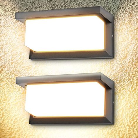 18W Applique murale extérieure LED avec détecteur de mouvement Moderne Étanche Applique extérieure 3000K blanc chaud LED Lampe Applique IP65 étanche 1260lm de 2 (1/5)