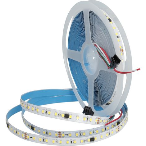 Tira led 24V IC Direccionable 6000K. 8W/m IP20 PCB 10mm 10m. Corte cada 12,5 cm.