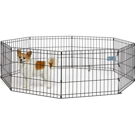 Cage d'exercice et parc pour chien sans porte 60,96 cm x 45,72 cm Revêtement de finition noir (1/5)
