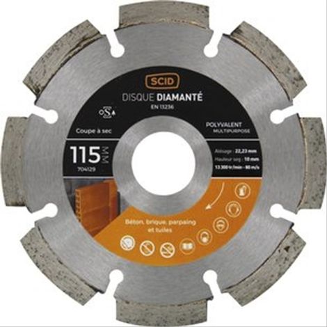Disque diamant segmenté Ø125 mm - SCID